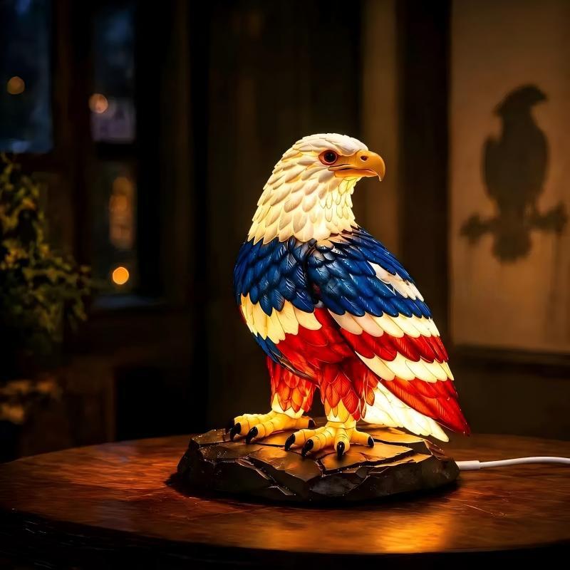 Decorative LED table lamp in eagle design Kalsten