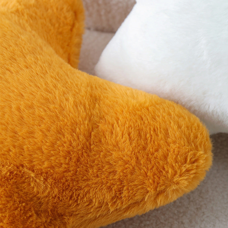 Star-shaped decorative plush pillow with extra soft faux fur cover Kalsten