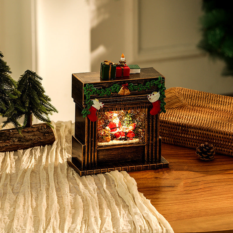 Decorative Christmas Romance Fireplace Figure Kalsten