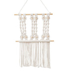 Decorative Macrame Wall Hanging Art with Natural Beaded Detailing Kalsten