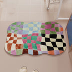 Cat-Themed Plush Bath Mat for Bathroom Decor