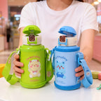 Women's insulated drinking bottle with practical carrying strap and cute animal design Kalsten