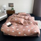Cotton jersey bedding set with cute dog motif and fine cotton touch