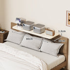 Slim Wall-Mounted Floating Bedside Shelf with Concealed Brackets