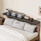 Slim Wall-Mounted Floating Bedside Shelf with Concealed Brackets