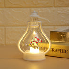 Decorative winter lantern with snowman motif