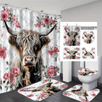 Artistic Highland Cow Bathroom Set Kalsten