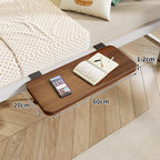 Clamp-On Floating Bedside Shelf with Bamboo Top and Slim Profile