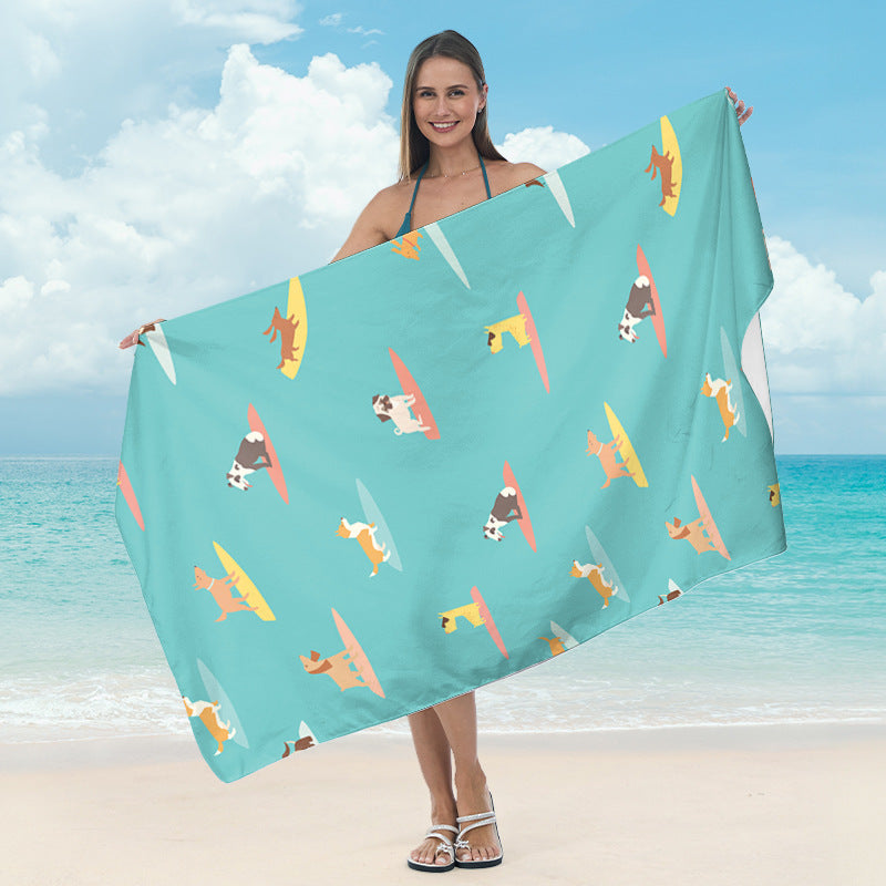 Beach towel with tropical leaf design Kalsten