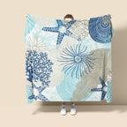 Decorative Ocean-Themed Throw Blanket