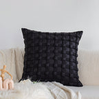 Rectangular decorative cushion with bouclé tweed structure Kalsten