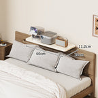 Slim Wall-Mounted Floating Bedside Shelf with Concealed Brackets