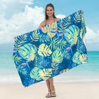 Beach towel with colorful tropical motif Kalsten