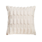 Square decorative pillow cover made of faux fur with raised honeycomb texture Kalsten