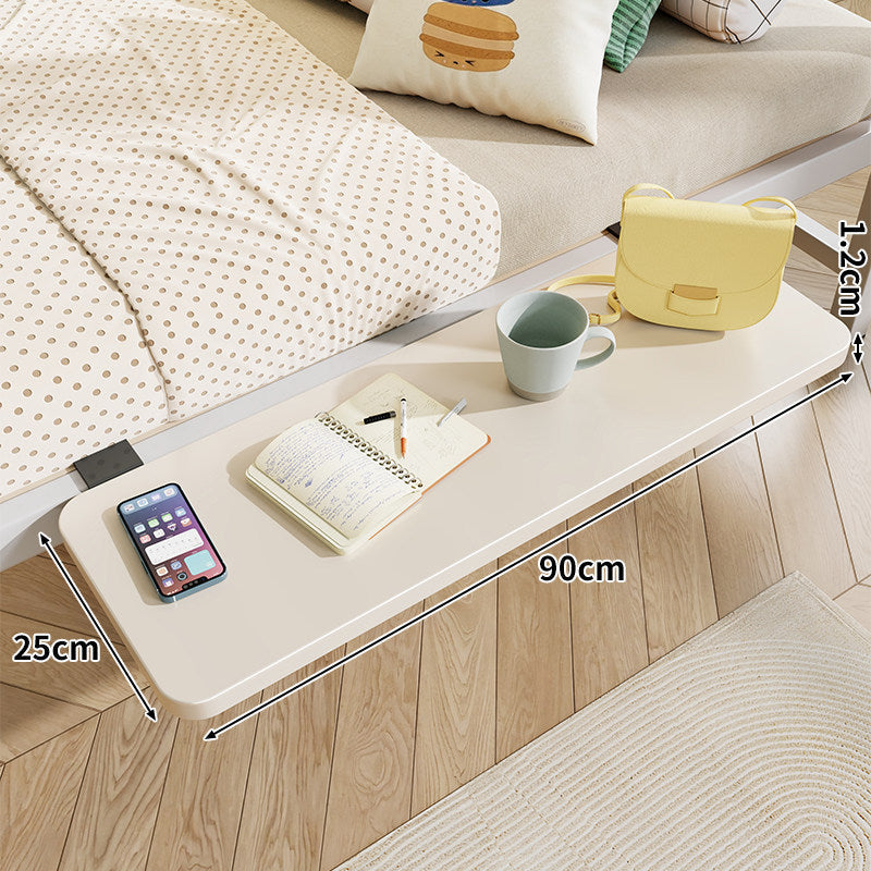 Clamp-On Floating Bedside Shelf with Bamboo Top and Slim Profile