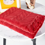 Cozy Embroidered Throw Blanket