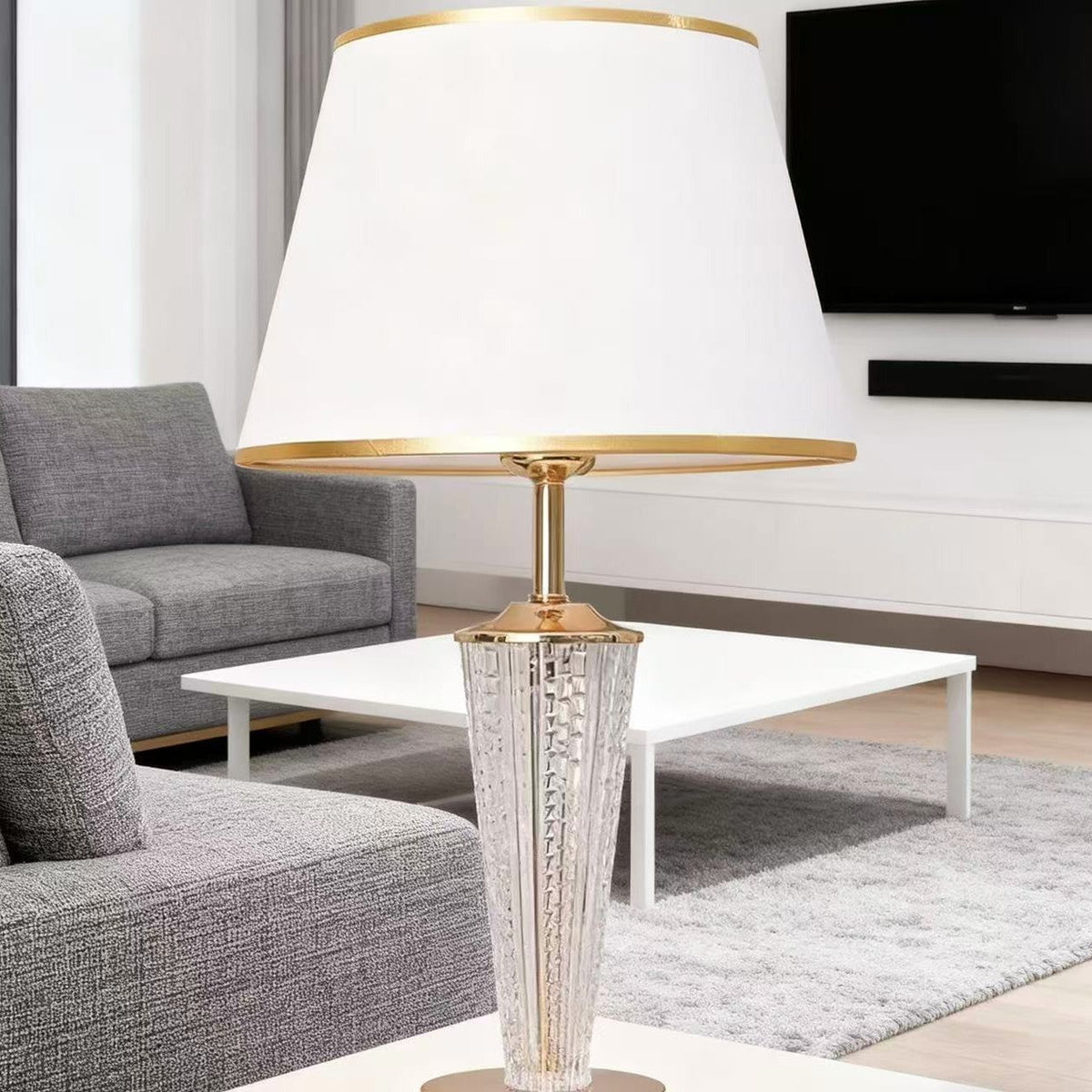 Elegant Crystal Accent Table Lamp