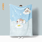 Playful Sheep-Themed Fleece Blanket