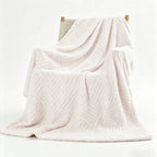 Textured Fleece Throw Blanket