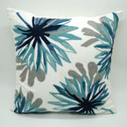 Embroidered Flower Accent Cushion