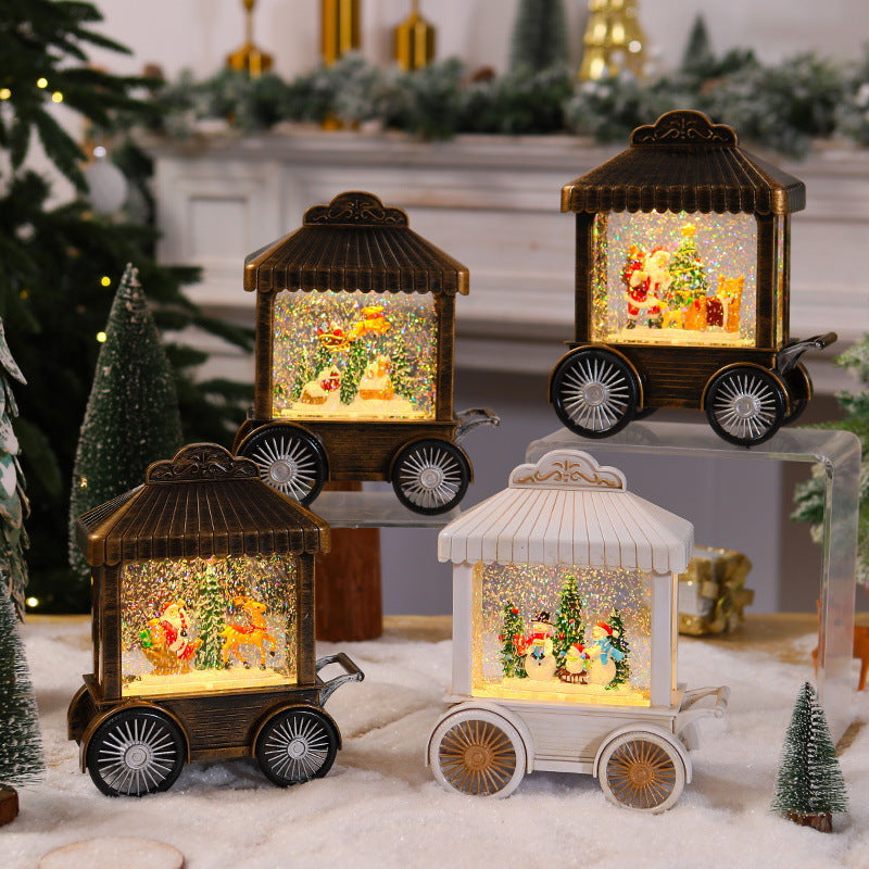 Decorative light lantern with snow globe Kalsten