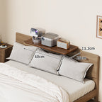 Slim Wall-Mounted Floating Bedside Shelf with Concealed Brackets