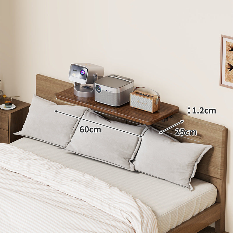 Slim Wall-Mounted Floating Bedside Shelf with Concealed Brackets