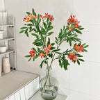 Decorative artificial flower branch with delicate flowers