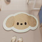Cat-Themed Plush Bath Mat for Bathroom Decor