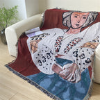 Whimsical Frog Patterned Throw Blanket