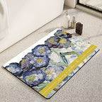 Artistic Sunflower-Themed Bath Mat
