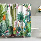 Cactus Garden-Themed Shower Curtain Kalsten