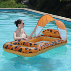 Unisex Inflatable Comfort Pool Lounger with Headrest Kalsten