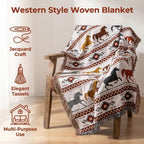 Cozy Equine Themed Throw Blanket
