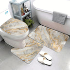 Artistic Marble Print Bath Mat Set Kalsten
