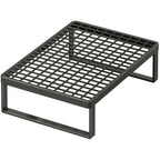 Elevated Stove Shelf Rack with Grid Top and Heat-Resistant Metal Frame