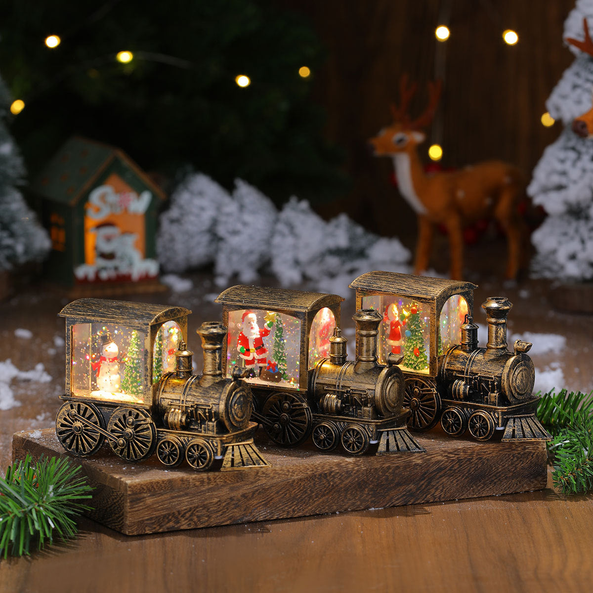 Christmas-Themed LED Light-Up Train Decoration Kalsten