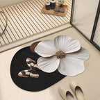 Artistic Floral Pattern Bath Mat Kalsten