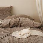Luxurious textured chenille cuddle bedding set