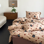 Cotton jersey bedding set with cute dog motif and fine cotton touch