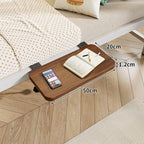 Clamp-On Floating Bedside Shelf with Bamboo Top and Slim Profile