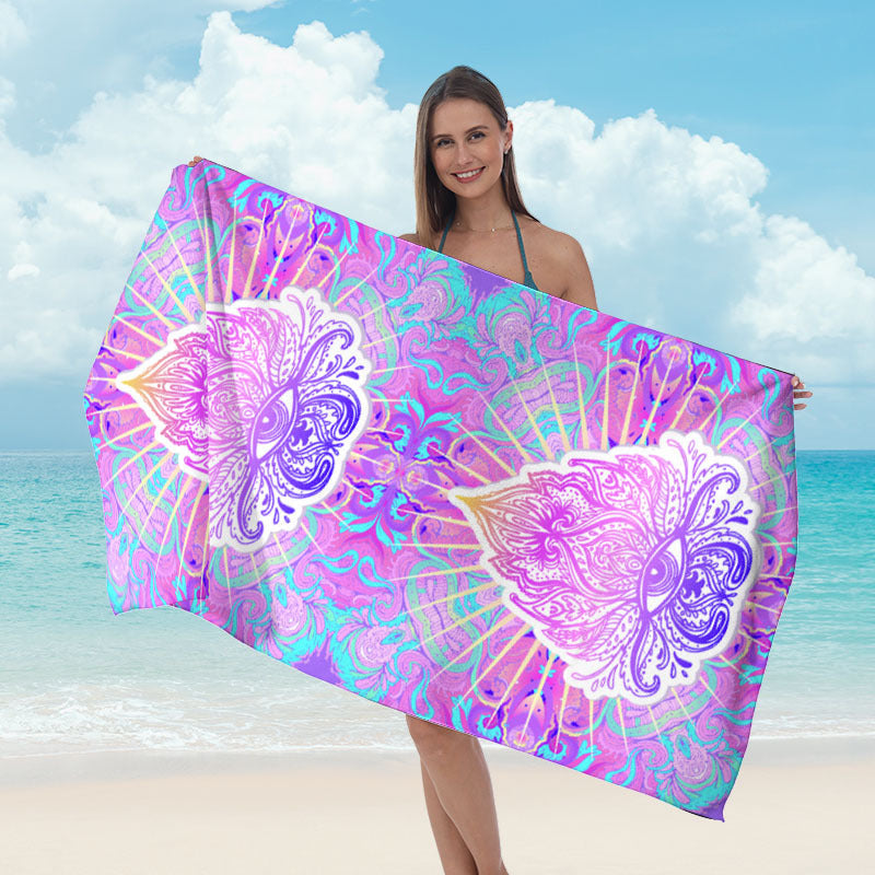 Beach towel with tropical leaf design Kalsten