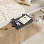 Clamp-On Floating Bedside Shelf with Bamboo Top and Slim Profile