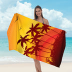 Beach towel with tropical leaf design Kalsten