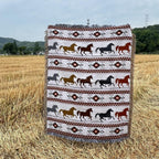 Cozy Equine Themed Throw Blanket