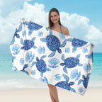 Beach towel with colorful tropical motif Kalsten