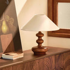 Elegant Table Lamp with Sculptural Base