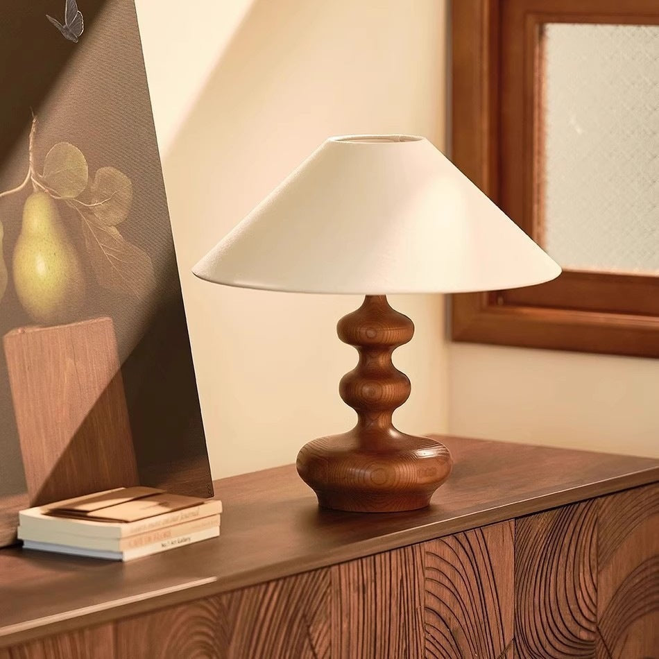 Elegant Table Lamp with Sculptural Base