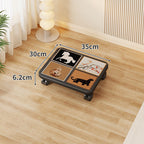 Low-Profile Under-Bed Rolling Storage Platform with Cartoon Top and Locking Casters