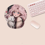 Artistic Ergonomic Mouse Pad and Wrist Rest Set